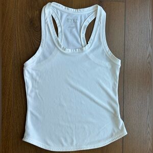 BYLT Basics White Racerback Tank Top